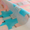 Muralla Roja Coral Blue Cotton